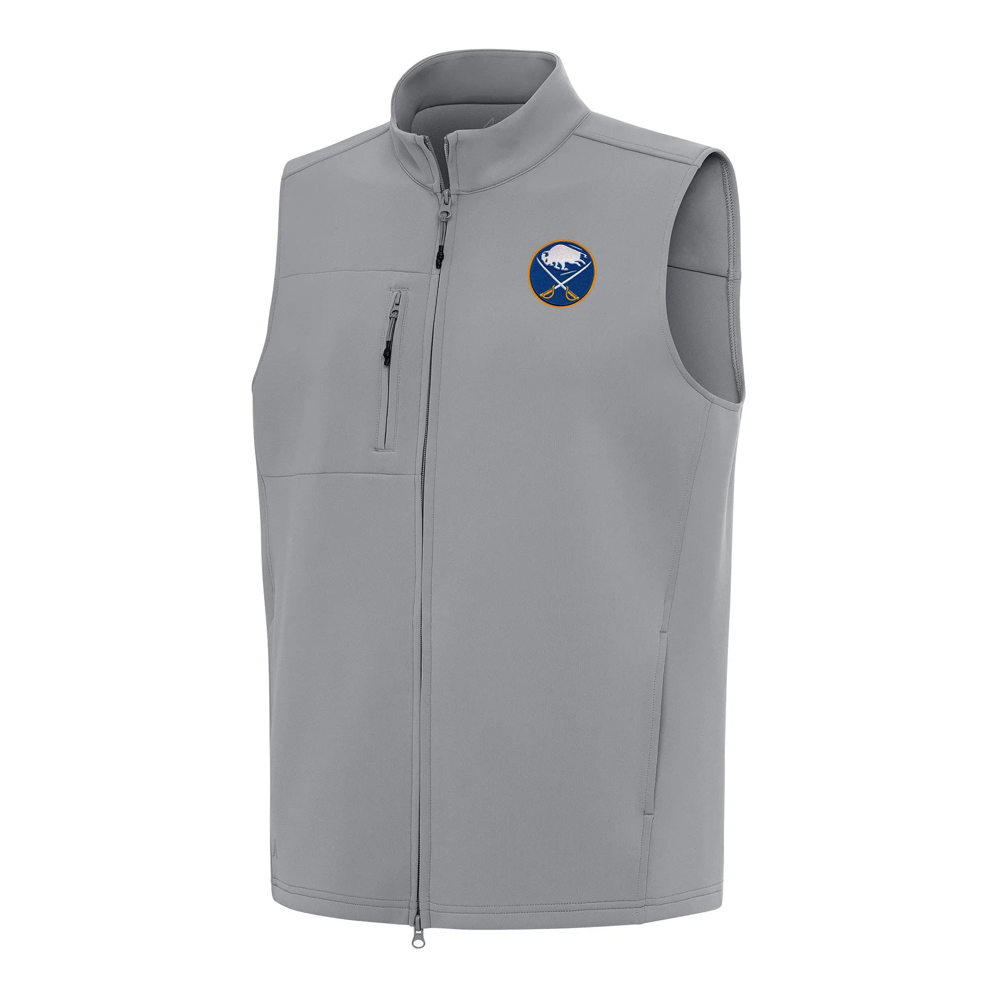 Men's Buffalo Sabres Antigua Gray Demand Full-Zip Vest