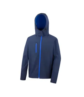 Mens core tx performance soft shell jacket navy/royal blue Result Core