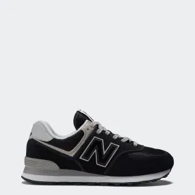 Men's New Balance 574 Core Shoes Black Grey White