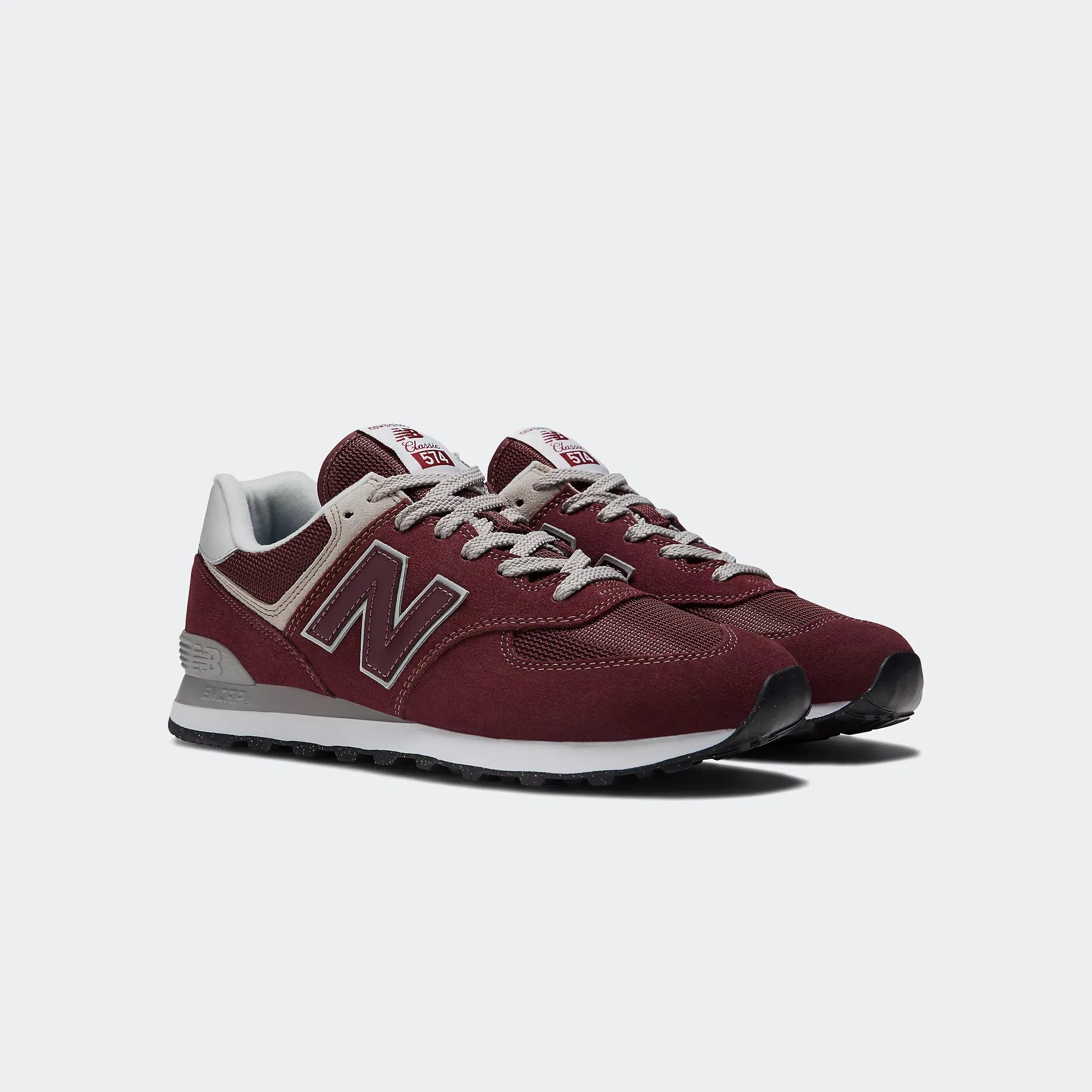 Men's New Balance 574 Core Shoes Burgundy White