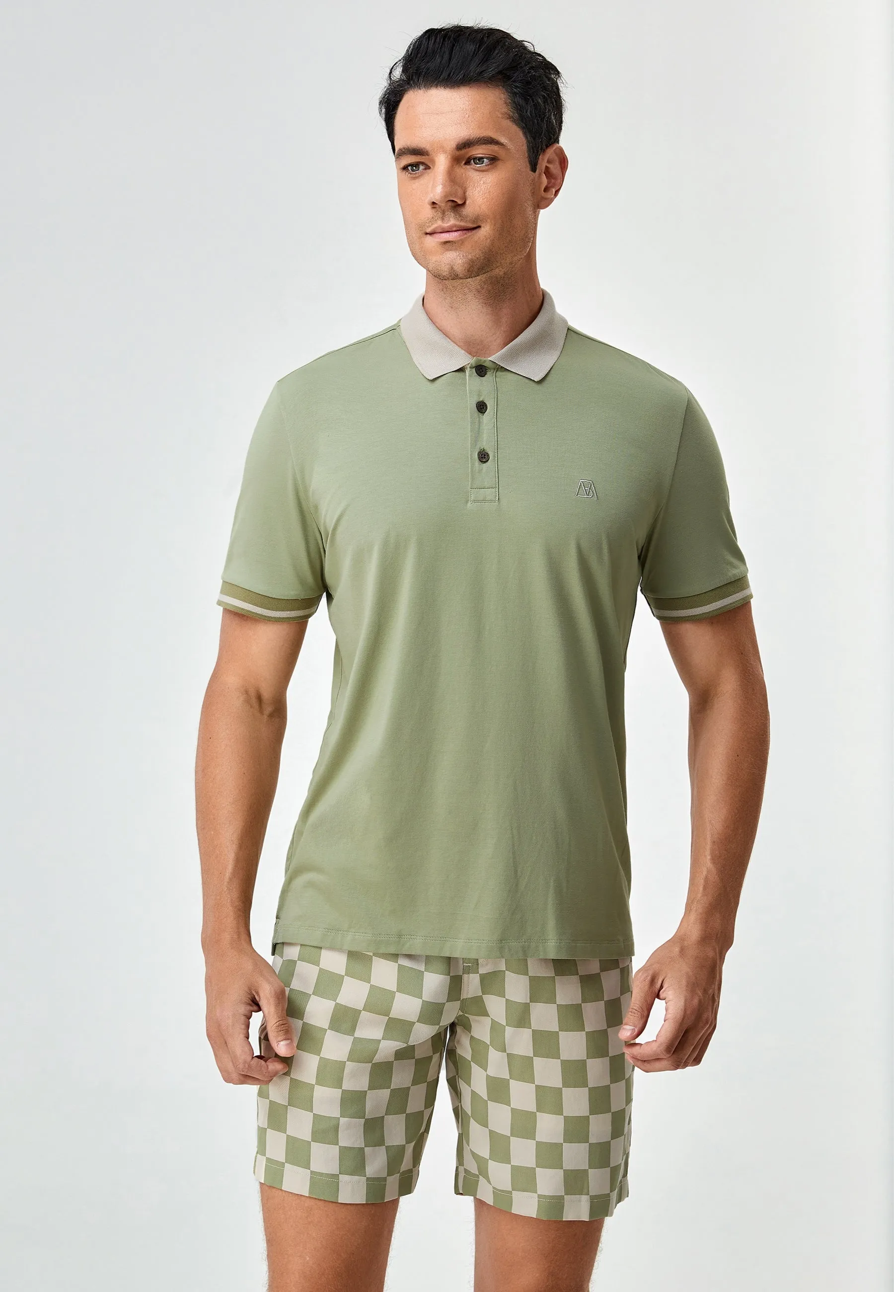 Men's Two-Tone Polo Shirt