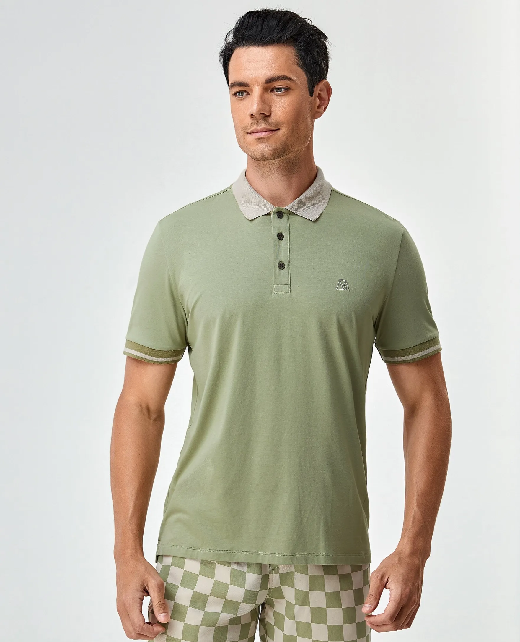 Men's Two-Tone Polo Shirt