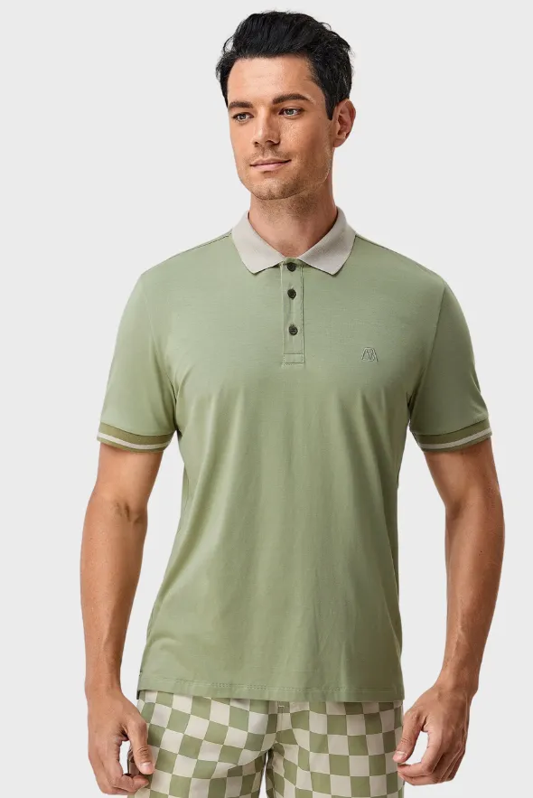 Men's Two-Tone Polo Shirt