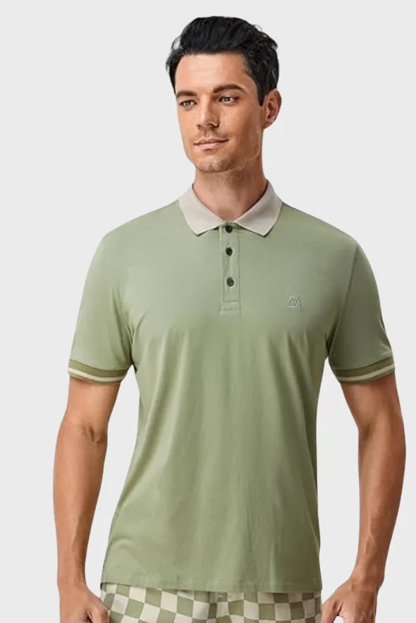 Men's Two-Tone Polo Shirt