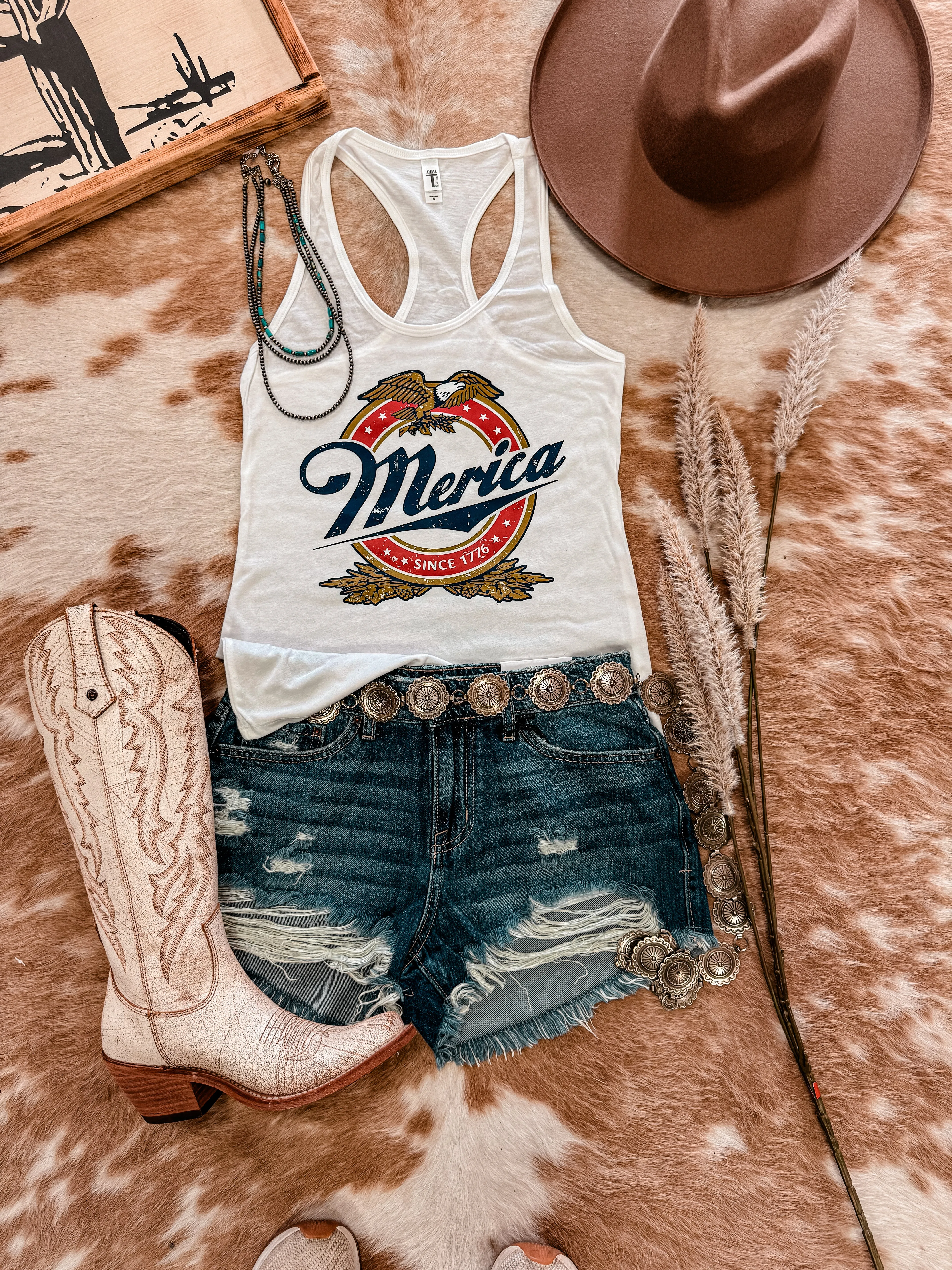 Merica Tank (White)