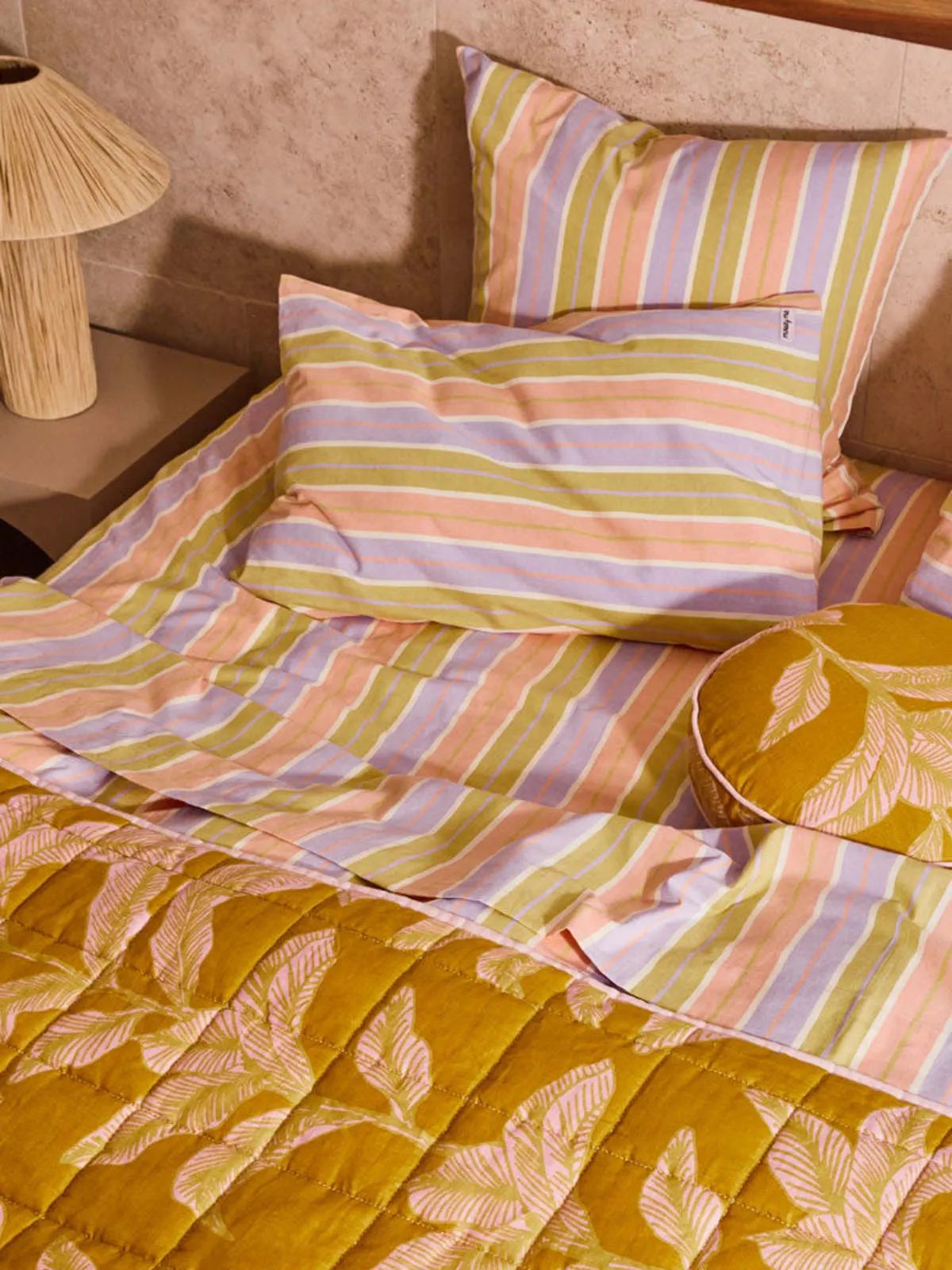 Miami Stripe Standard Pillowcase Set - Miami Stripe