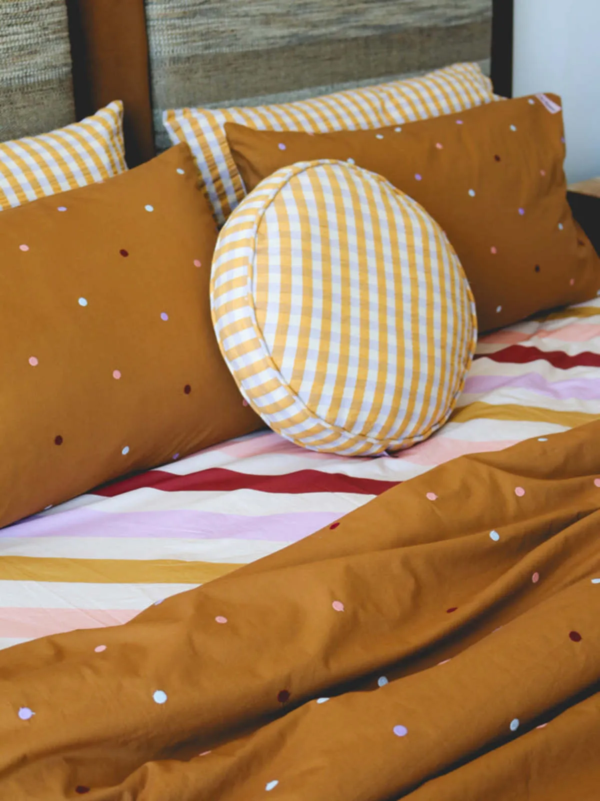 Mocha Dot Standard Pillowcase Set