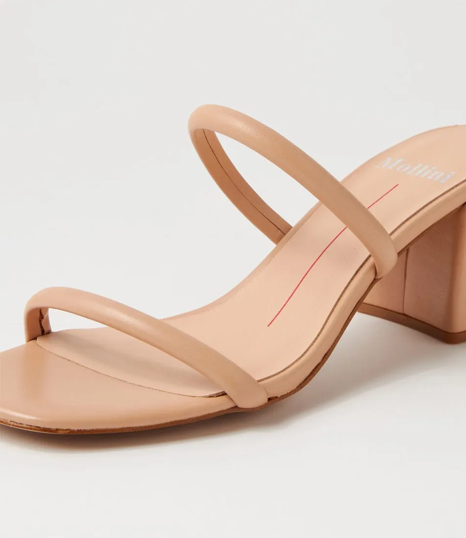 MOLLINI Bonni Nude Leather Mules