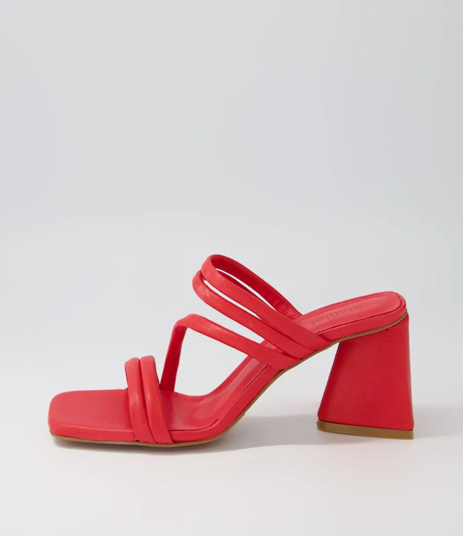 MOLLINI Emmiah Red Leather Mules