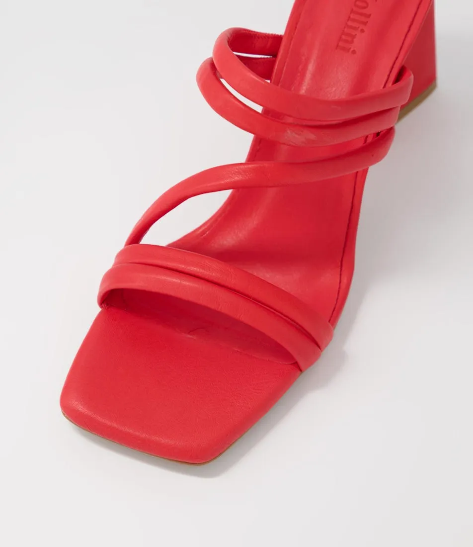 MOLLINI Emmiah Red Leather Mules