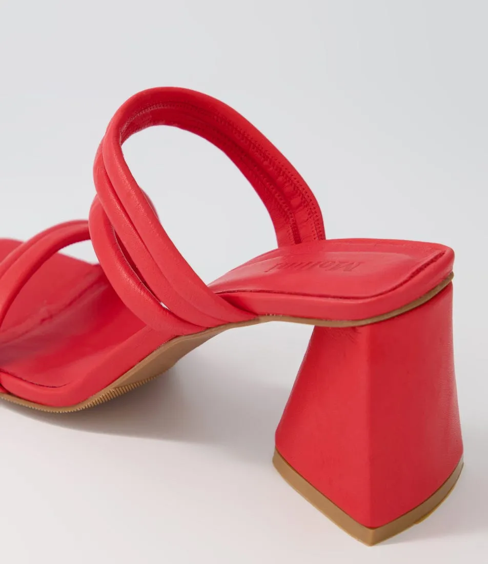 MOLLINI Emmiah Red Leather Mules