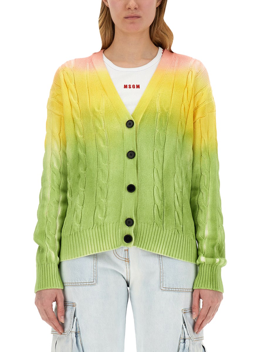 MSGM      CARDIGAN DEGRADE