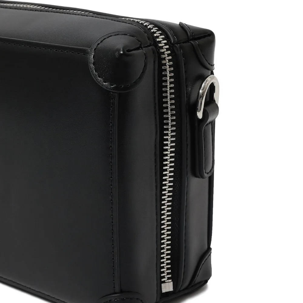 Msgm Embossed Logo Camera Bag Black