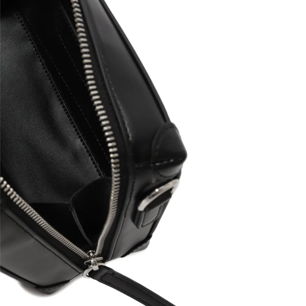 Msgm Embossed Logo Camera Bag Black