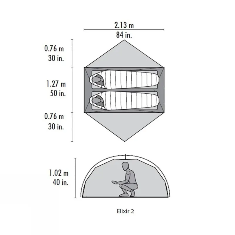 MSR Elixir 2 Backpacking Tent Green