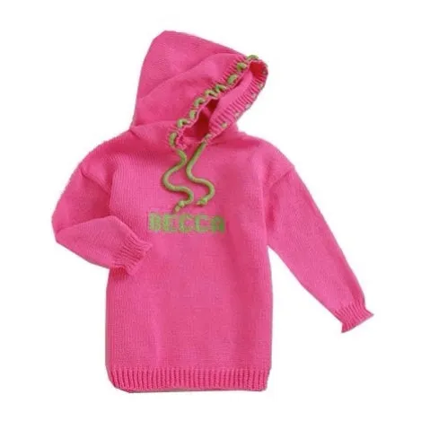 Name Hooded Sweater, Fuchsia