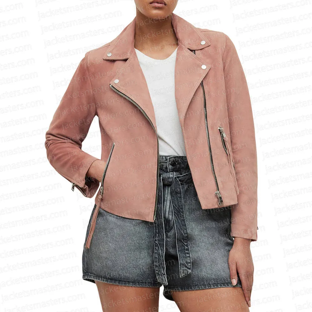 Nancy Drew Season 4 Leah Lewis Pink Suede Jacket