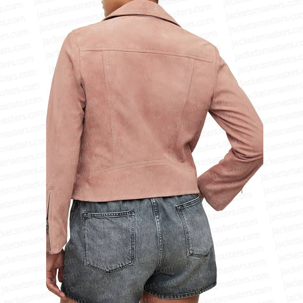 Nancy Drew Season 4 Leah Lewis Pink Suede Jacket