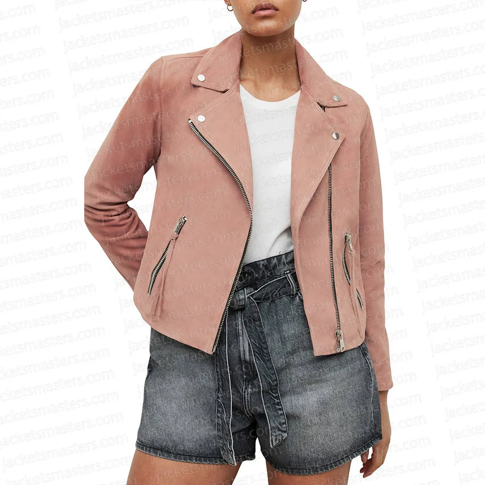 Nancy Drew Season 4 Leah Lewis Pink Suede Jacket