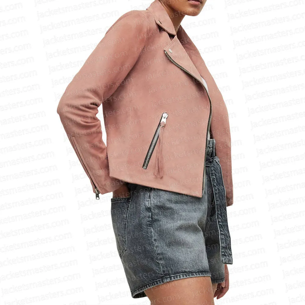 Nancy Drew Season 4 Leah Lewis Pink Suede Jacket