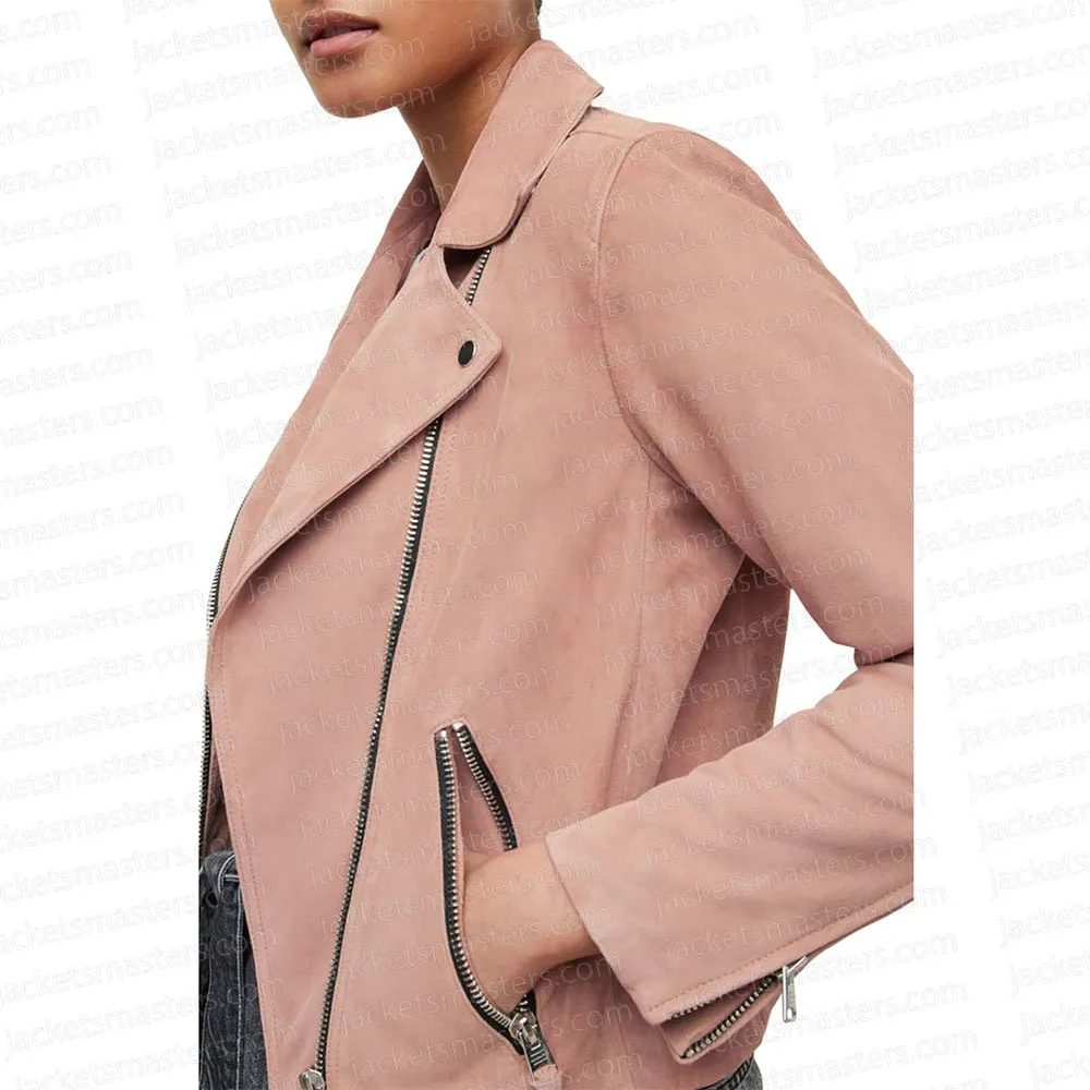 Nancy Drew Season 4 Leah Lewis Pink Suede Jacket