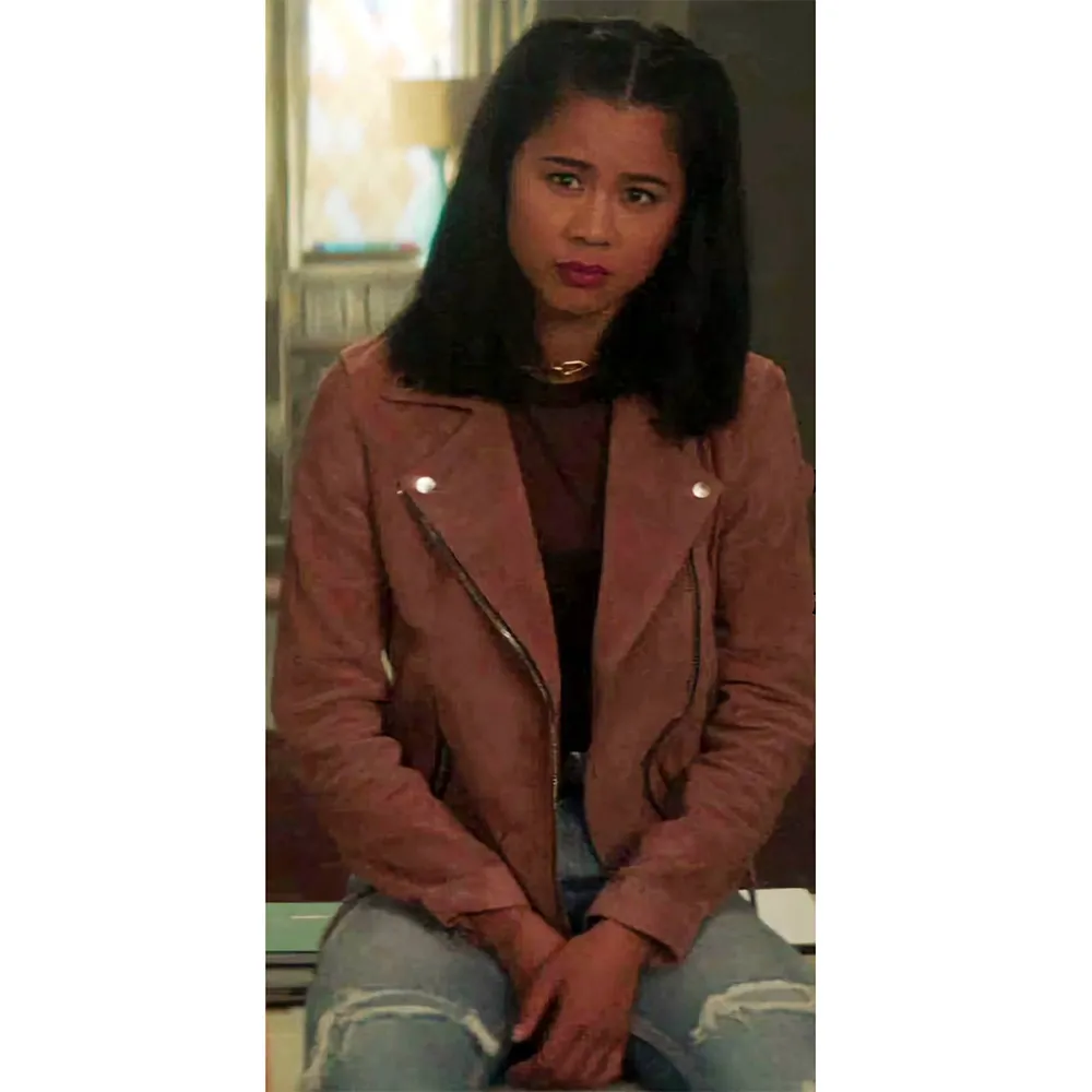 Nancy Drew Season 4 Leah Lewis Pink Suede Jacket