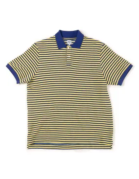 NARROW STRIPE POLO - BLUE/YELLOW