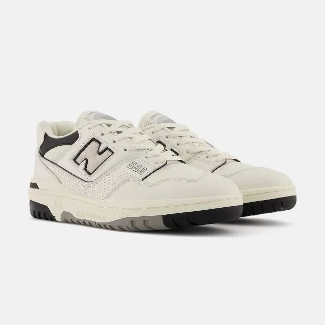 New Balance 550 (Cream Black/ White/ Black/ Grey) Men US...