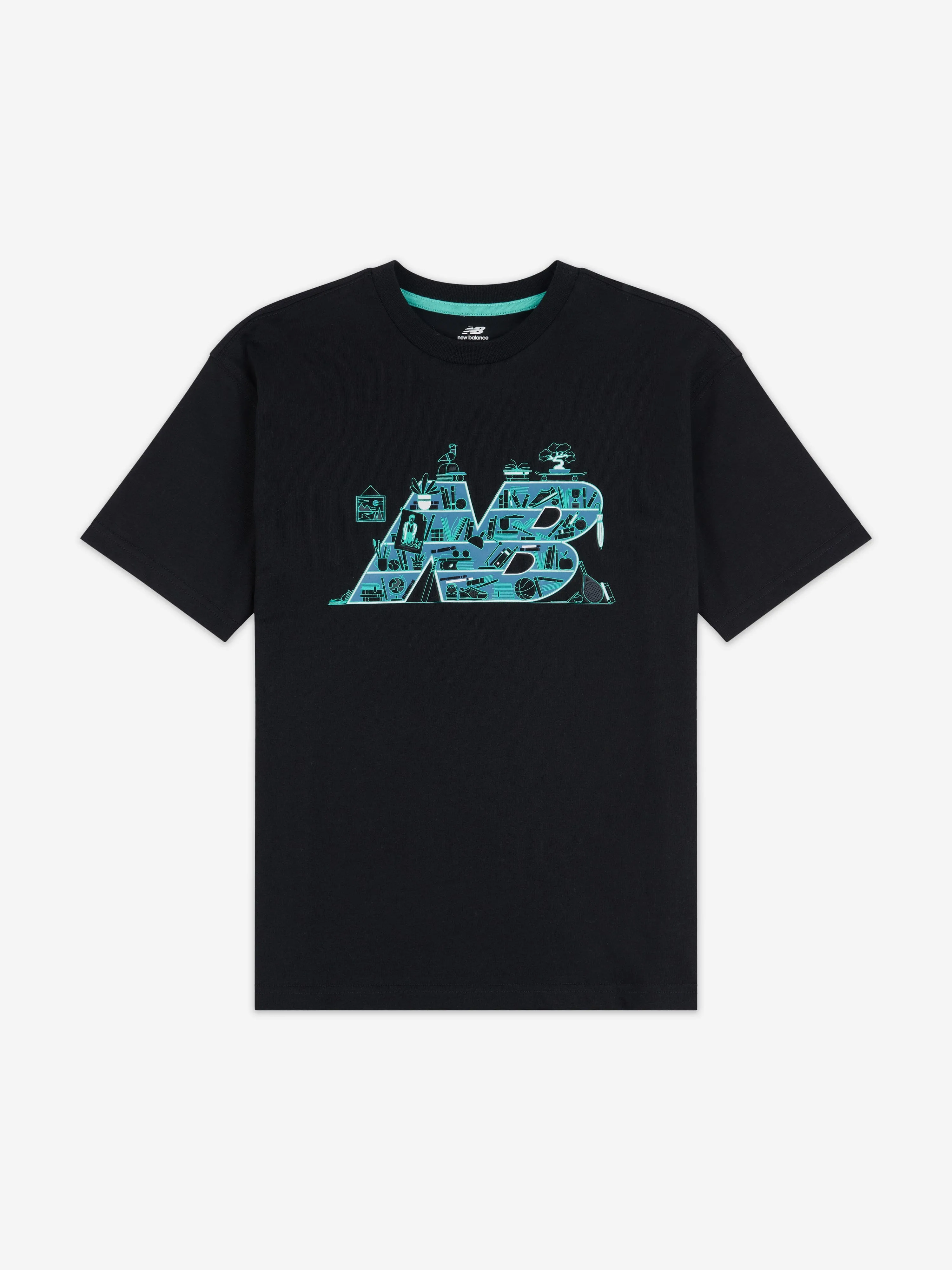 New Balance Boys Intellect Graphic T-Shirt in Black