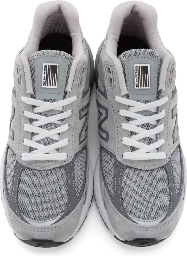 New Balance Grey Made In US 990 V5 Sneakers