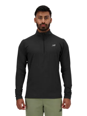 New Balance Men's Running Space Dye 1/4 Zip - Black