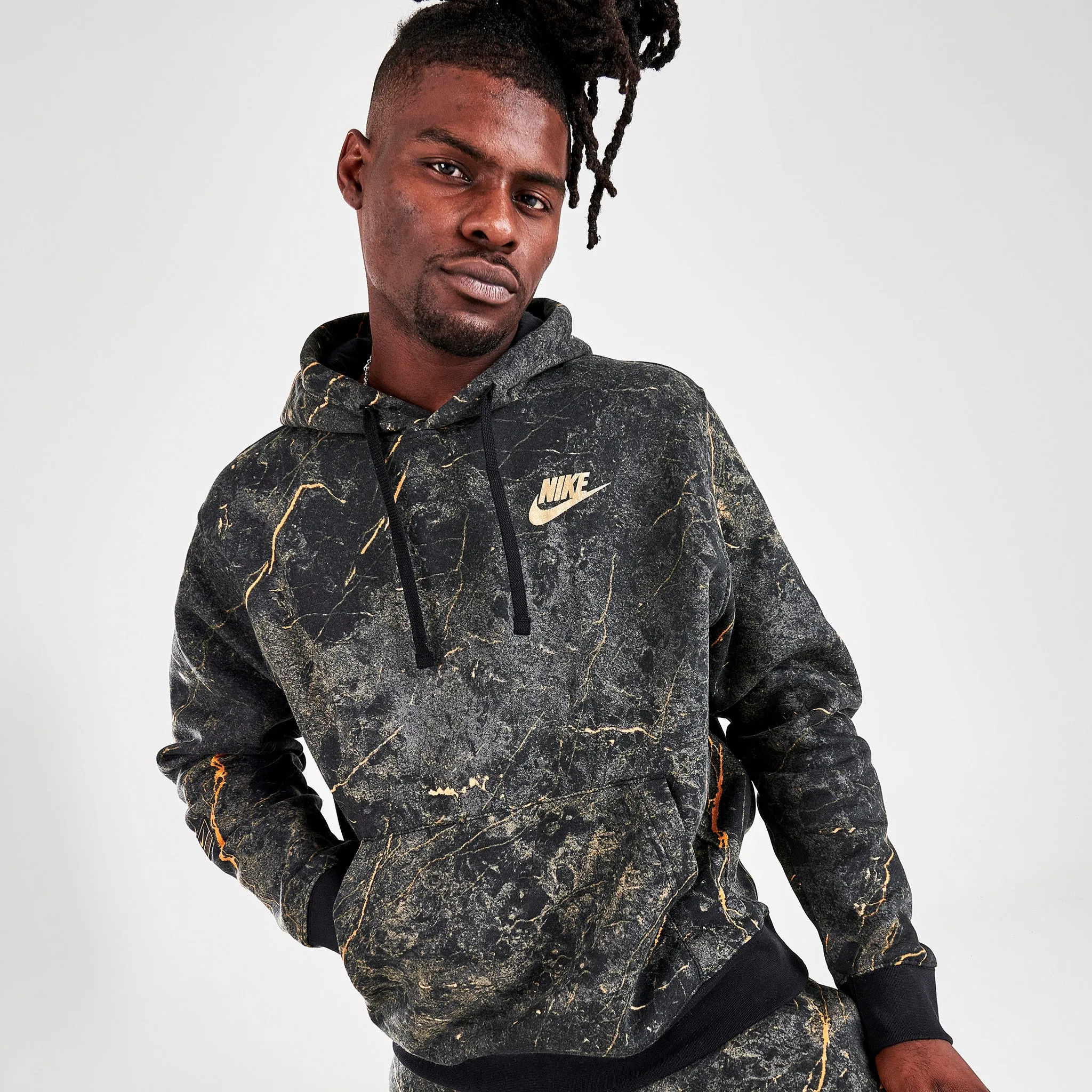 Nike Sportswear Club Fleece Pullover Hoodie Woodland Camo / Black