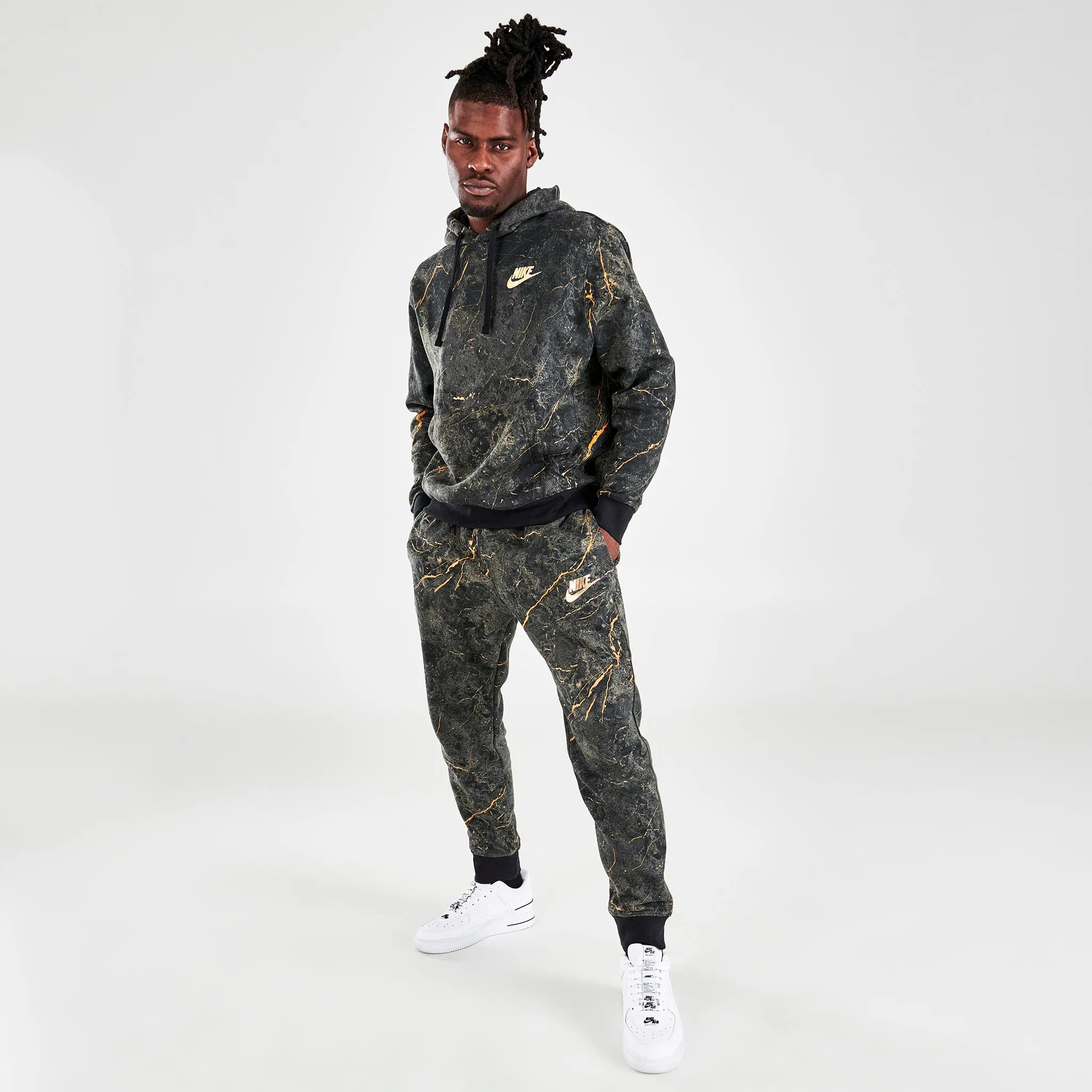 Nike Sportswear Club Fleece Pullover Hoodie Woodland Camo / Black