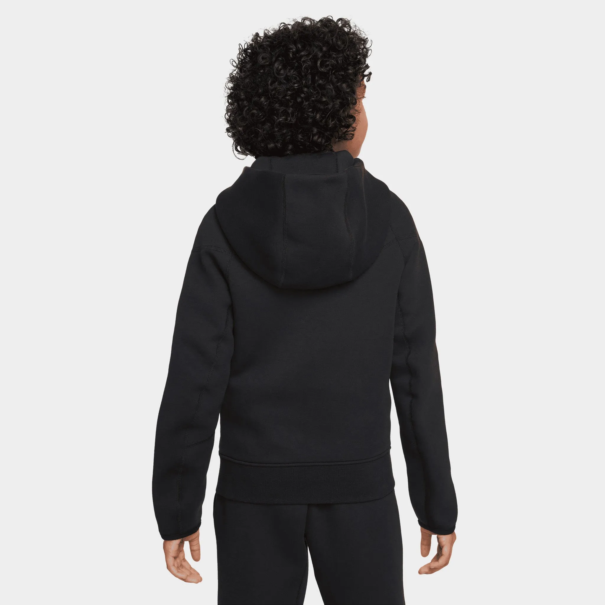 Nike Sportswear Junior Boys' Tech Fleece Full Zip Hoodie Black / Black - Black