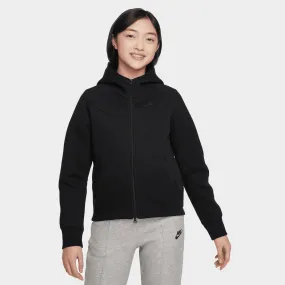 Nike Sportswear Junior Girls' Tech Fleece Full Zip Hoodie / Black