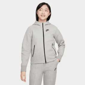 Nike Sportswear Junior Girls' Tech Fleece Full Zip Hoodie / Dark Grey Heather