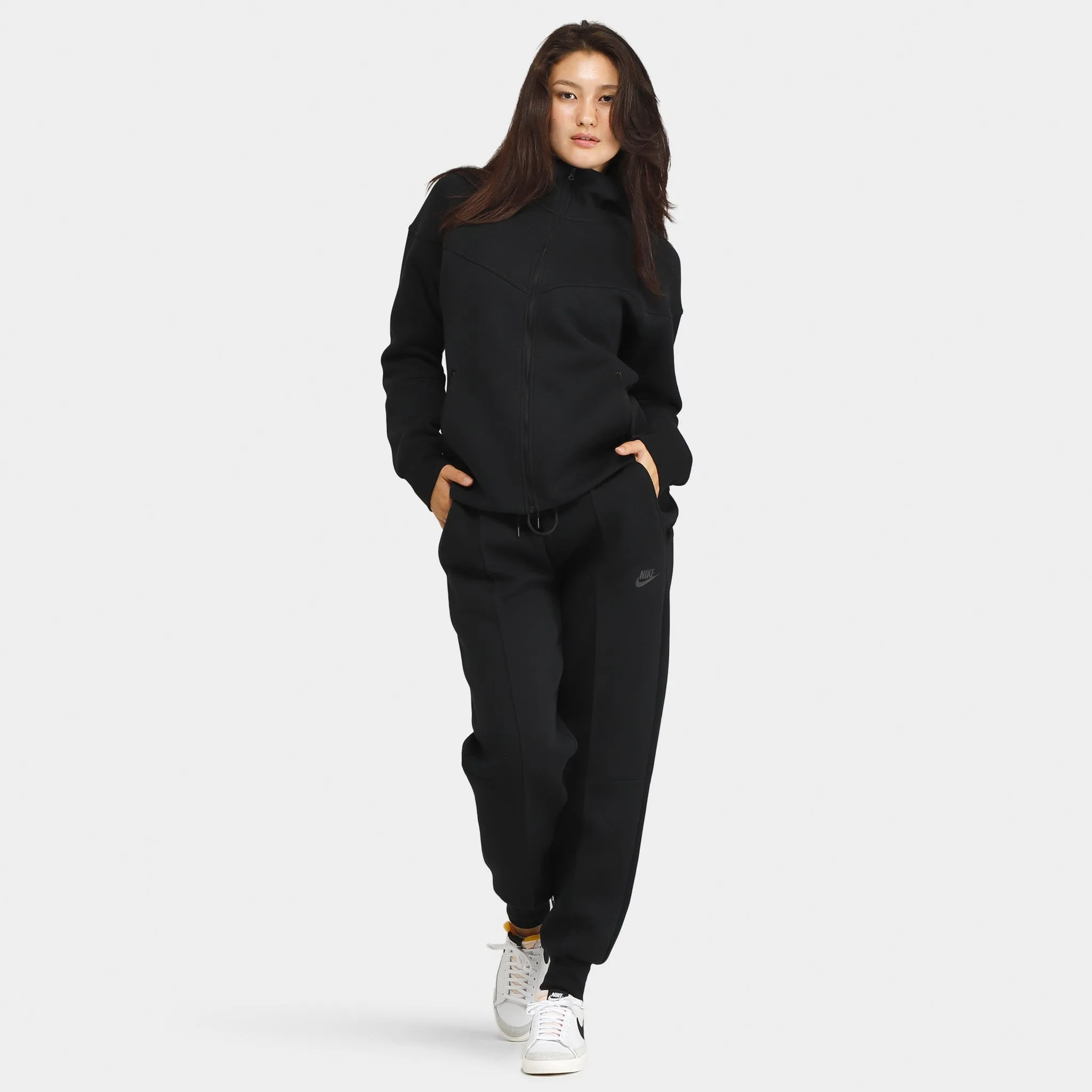 Nike Sportswear Women's Tech Fleece Windrunner Full Zip Hoodie Black / Black