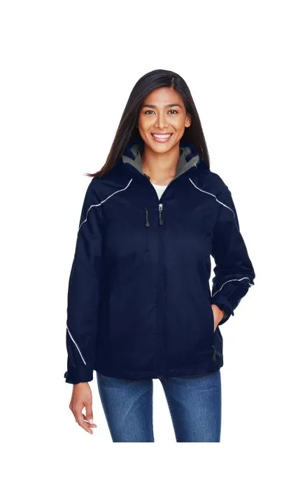 North End 78196 Women's Angle 3-in-1 Jacket with Bonded Fleece Liner