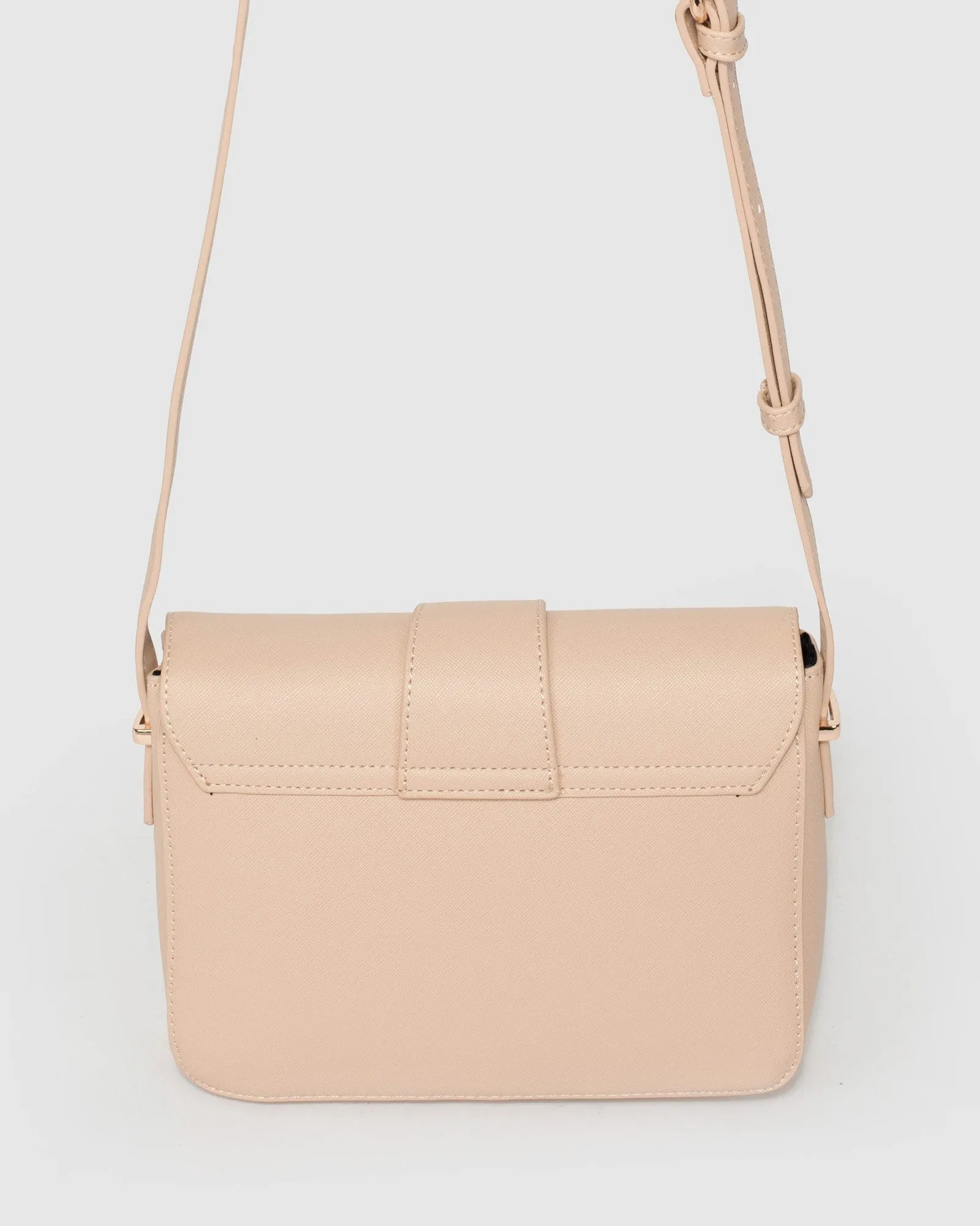 Nude Mona Ring Embossed Crossbody Bag