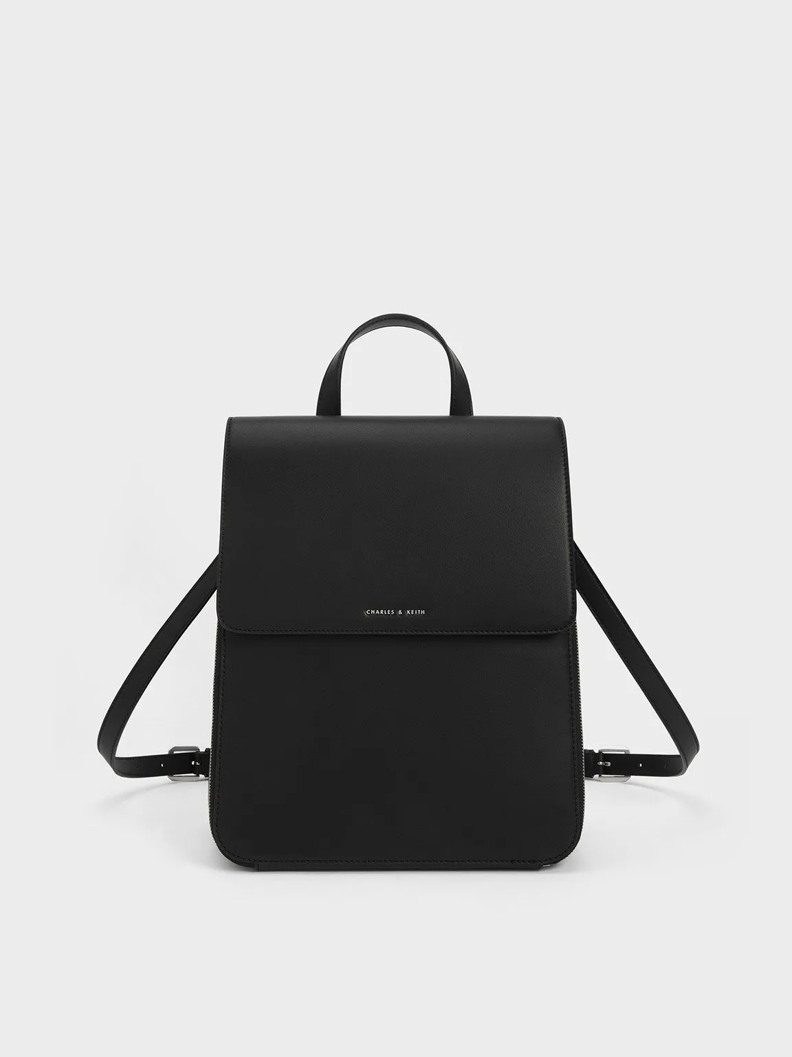 Octavia Front Flap Structured Backpack - Noir