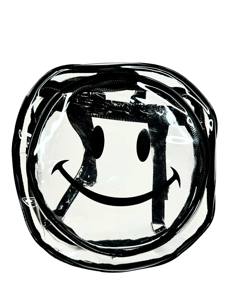 OMFG SMILEY FACE CLEAR BACKPACK