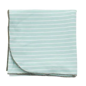 Organic Cotton Swaddler Blanket (Arctic blue/snow stripe)