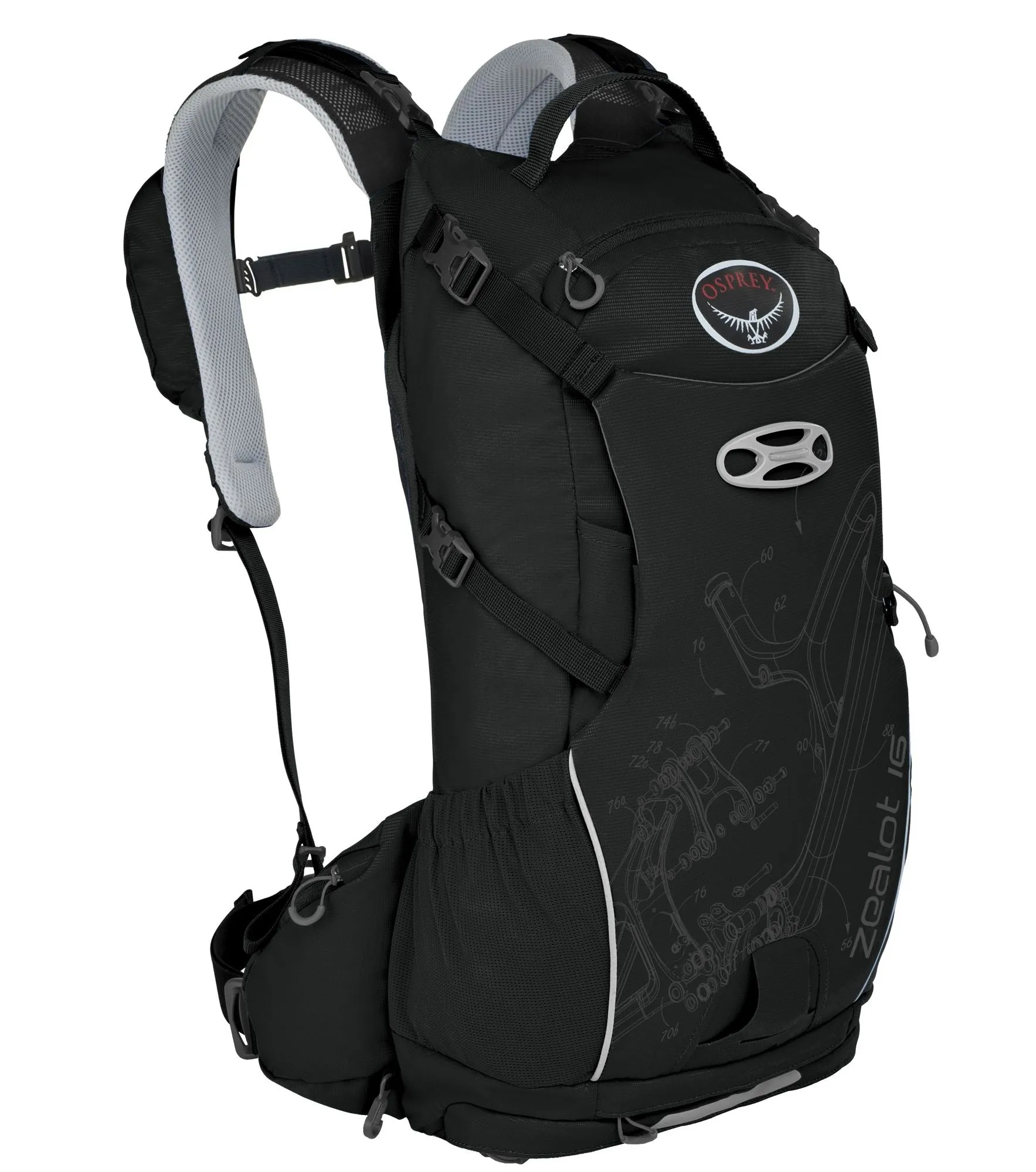 Osprey Zealot 16 Backpack - Pitch Black