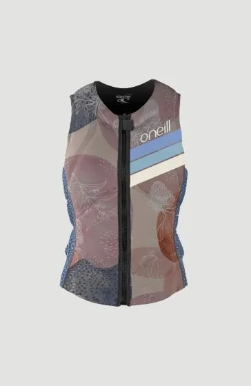 O'Neill Girls Slasher Comp Impact Vest - Desert Bloom/Drift Blue