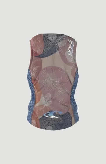 O'Neill Girls Slasher Comp Impact Vest - Desert Bloom/Drift Blue