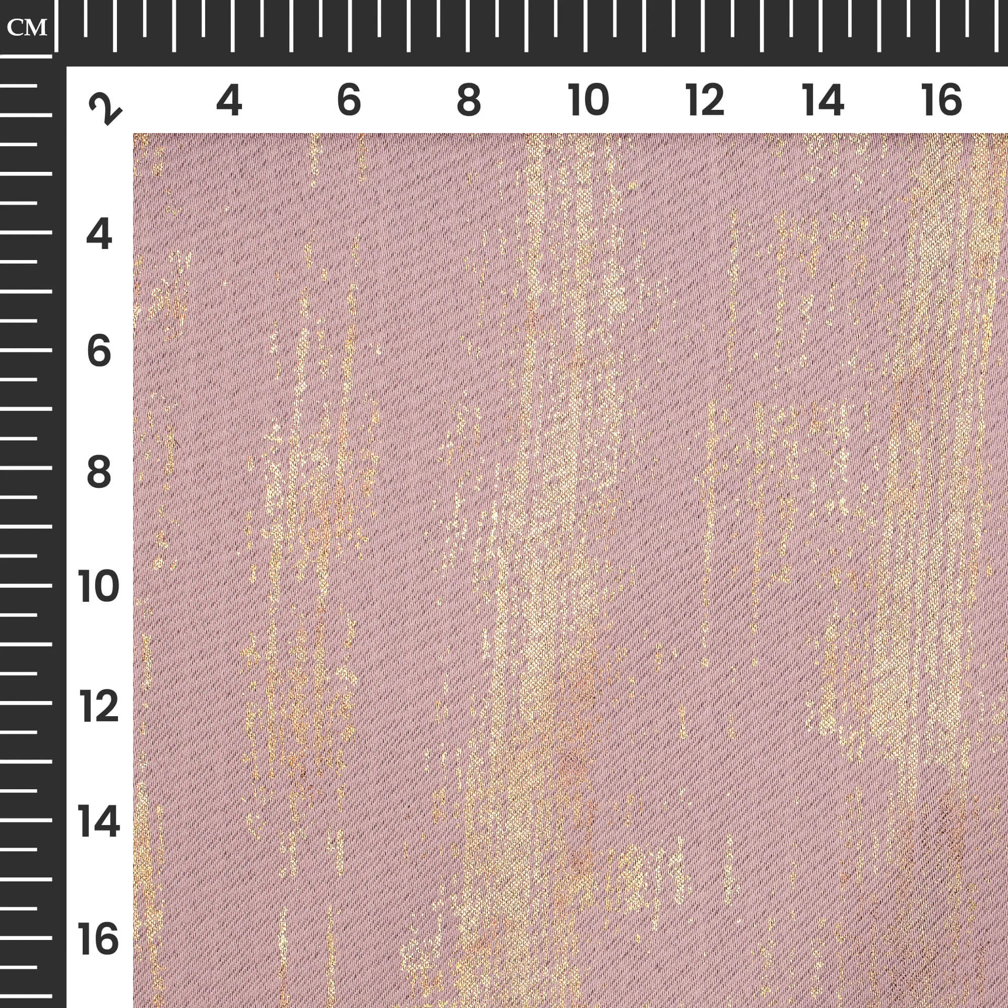 Oyster Pink Texture Pattern Golden Foil Premium Curtain Fabric (Width 54 Inches)