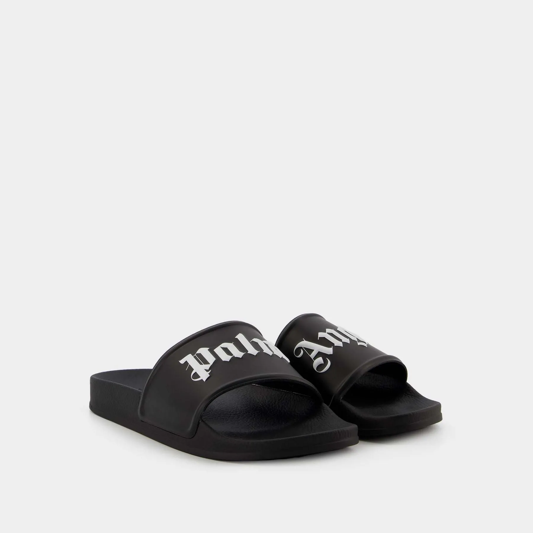 Palm Angels  Pool Slider Mules - Palm Angels - Black/White - Polyurethane