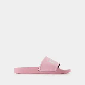 Palm Angels  Pool Slider Mules - Palm Angels - Pink/White - Polyurethane