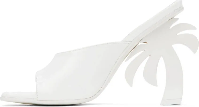 Palm Angels White Palm Beach Heeled Sandals