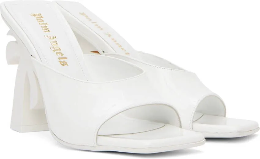 Palm Angels White Palm Beach Heeled Sandals